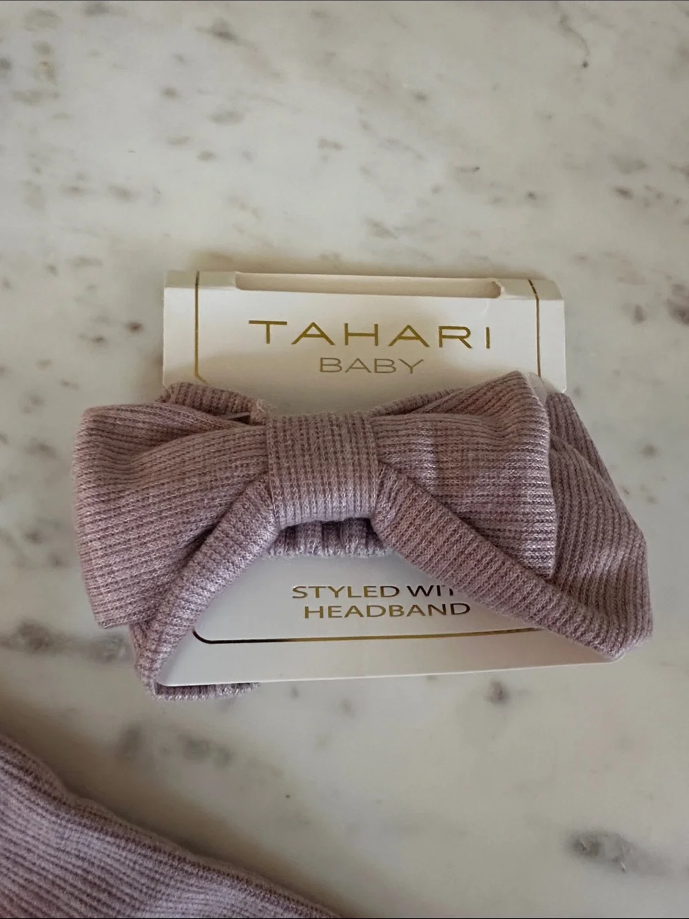 Tahari Mauve Corduroy Baby Dress with Bow Accent